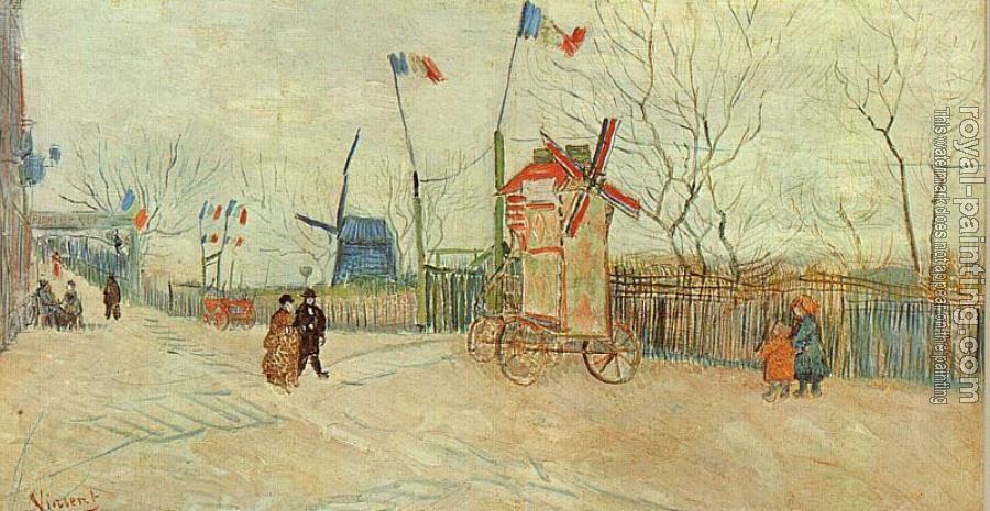 Vincent Van Gogh : Street Scene in Montmartre, Le Moulin a Poivre